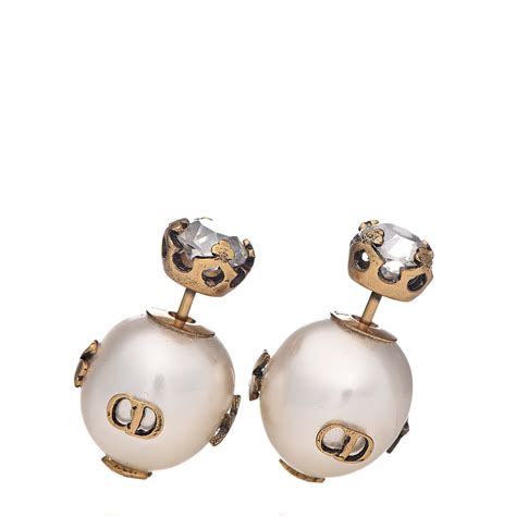 dior gold tribal earrings|CHRISTIAN DIOR Pearl J'Adior Tribal Earrings Gold.